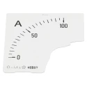 HOBUT Meter Scale for Use with Ammeter D72MC DIAL 0/100A, Panel Meter Accessory, United Kingdom
