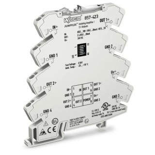 WAGO Jumpflex Series Signal Conditioner, Current/Voltage Input, Current Output, 24V DC Supply, IECEx/ATEX 857-423