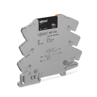 WAGO 857 Series Solid State Relay, 3 A Load Current, DIN Rail Mount, 24 V DC Load, 31.2 V DC Control 857-724