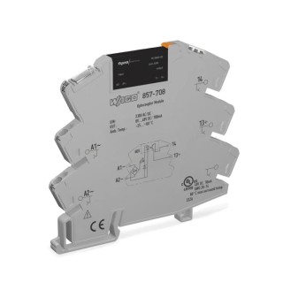 WAGO 857 Series Solid State Relay, 0.1 A Load Current, DIN Rail Mount, 48 V DC Load Voltage, 253V AC/DC Control 857-708