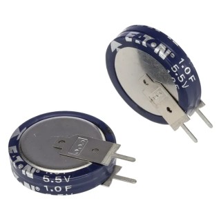 Eaton 1F High Capacitance Supercapacitor KR-5R5V105-R 5.5V DC Through Hole -20 to 80% Tolerance