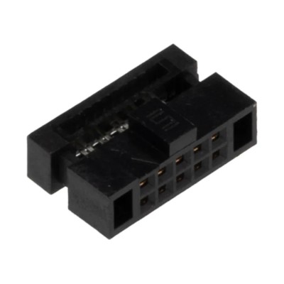 Samtec 10-Way 2 Row IDC Connector for Surface Mount, Straight Orientation, Gold or Tin over Nickel Plating FFSD-05-01-N