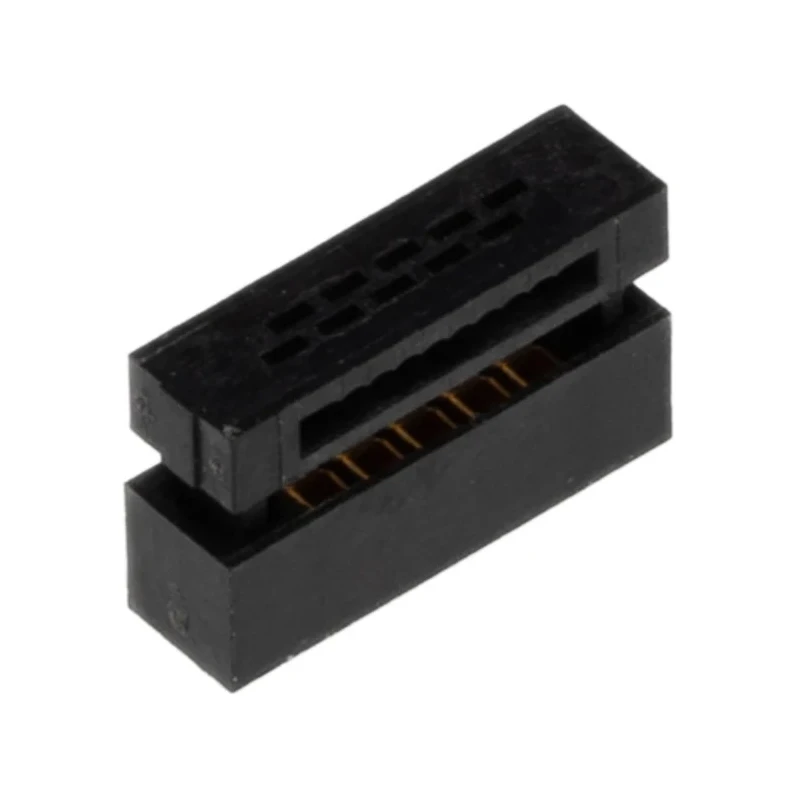 Samtec 10-Way 2 Row IDC Connector for Surface Mount, Straight Orientation, Gold or Tin over Nickel Plating FFSD-05-01-N