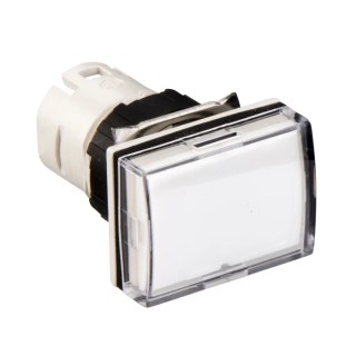 Schneider Electric White Rectangular Pilot Light Head 16 mm Cutout Harmony Series ZB6DV1
