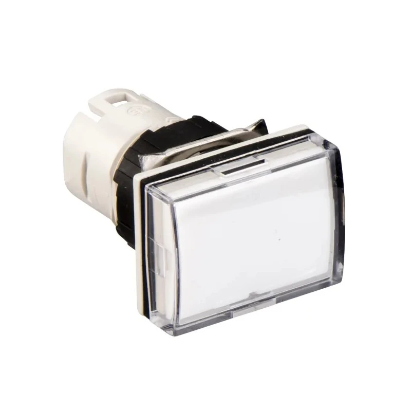Schneider Electric White Rectangular Pilot Light Head 16 mm Cutout Harmony Series ZB6DV1