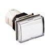 Schneider Electric White Rectangular Pilot Light Head 16 mm Cutout Harmony Series ZB6DV1