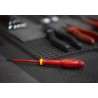 Facom Insulated Screwdriver with 75 mm Blade, VDE/1000V Approved, 178mm Overall Length AT2.5X75VE