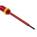 Facom Insulated Screwdriver with 75 mm Blade, VDE/1000V Approved, 178mm Overall Length AT2.5X75VE