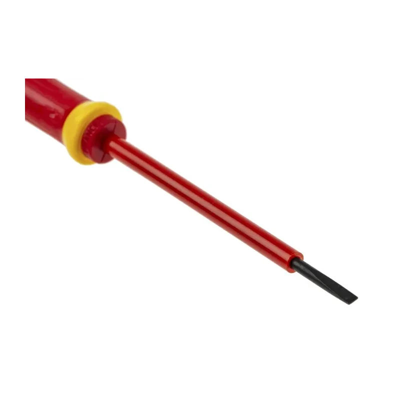 Facom Insulated Screwdriver with 75 mm Blade, VDE/1000V Approved, 178mm Overall Length AT2.5X75VE