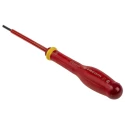 Facom Insulated Screwdriver with 75 mm Blade, VDE/1000V Approved, 178mm Overall Length AT2.5X75VE