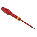Facom Insulated Screwdriver with 75 mm Blade, VDE/1000V Approved, 178mm Overall Length AT2.5X75VE