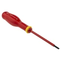 Facom Insulated Screwdriver 100 mm Blade, VDE/1000V Approved, 210mm Overall AT4X100VE