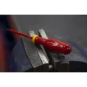 Facom Insulated Screwdriver 100 mm Blade, VDE/1000V Approved, 210mm Overall AT4X100VE