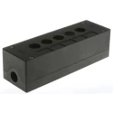 Schneider Electric Black Plastic Harmony Push Button Enclosure 5 Hole 22 mm Diameter XALG05