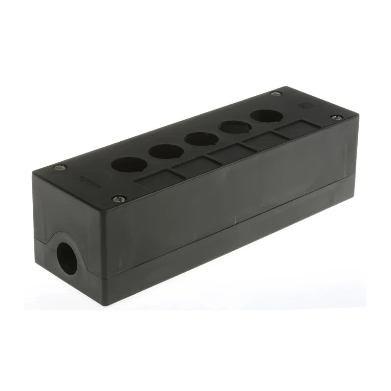 Schneider Electric Black Plastic Harmony Push Button Enclosure 5 Hole 22 mm Diameter XALG05