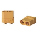 RS PRO Compact Power Connector Cable 2 Poles 500V DC 40A Female Cable Mount Brass Contact Gold Plating 180-5381