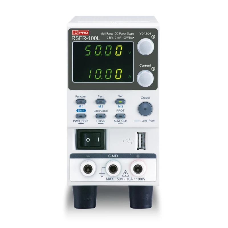 RS PRO Digital Bench Power Supply 1-Output 0 V to 50 V 100 W 10 A Max 180-4807