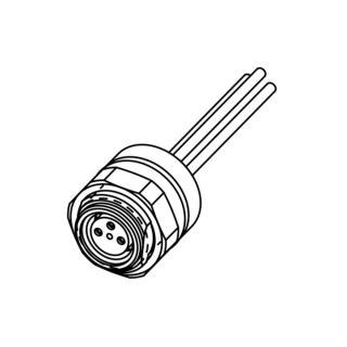 Brad from Molex Industrial Circular Connector Panel Mount 4 Contacts Socket Female IP67 60, 75V Nano-Change Series 1200908037