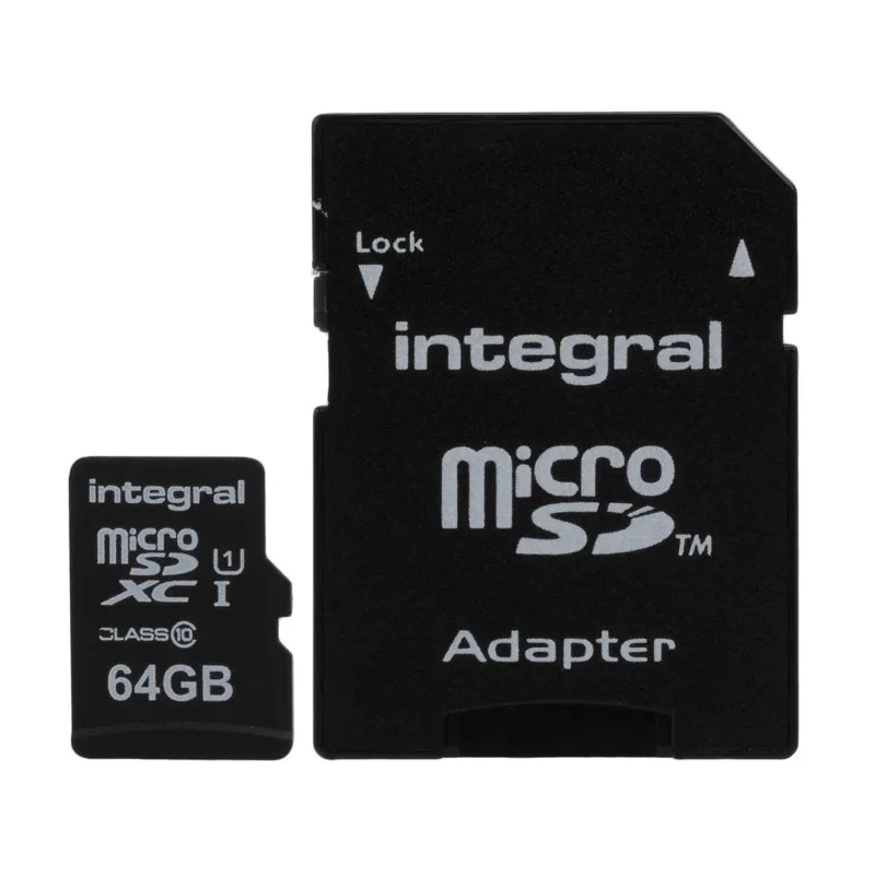 Integral Memory 64 GB MicroSDXC microSD Card Class 10 INMSDX64G10-90U1