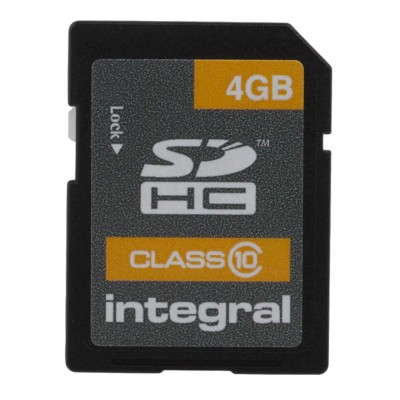 Integral Memory 4 GB SDHC SD Card Class 10 INSDH4G10V1