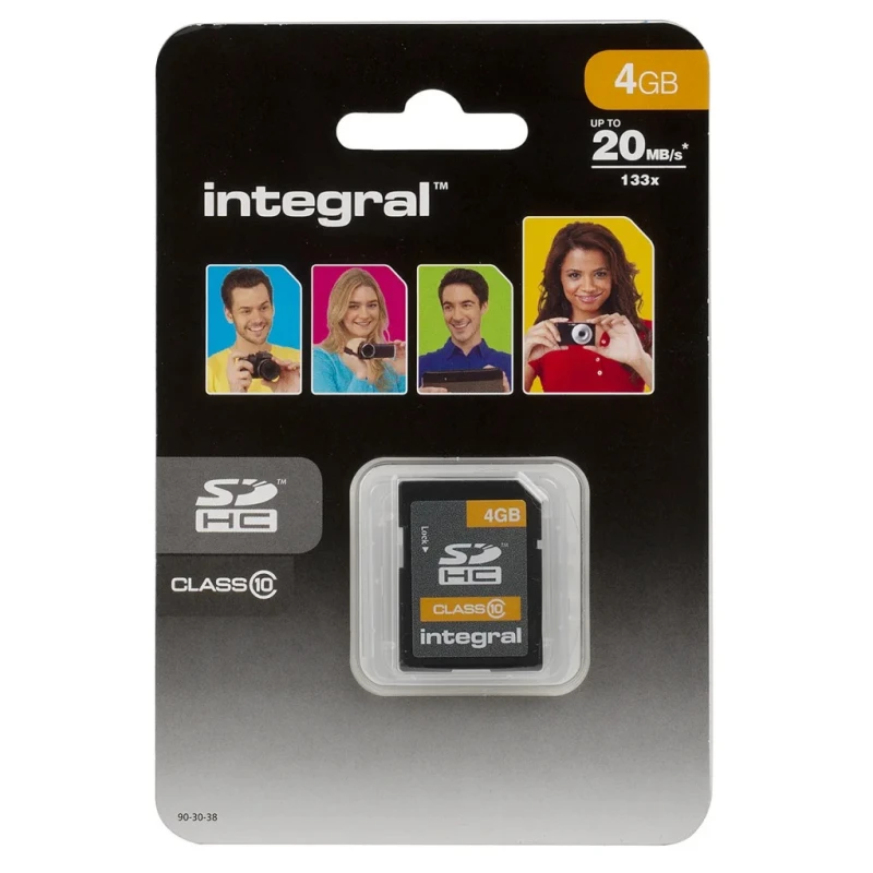 Integral Memory 4 GB SDHC SD Card Class 10 INSDH4G10V1