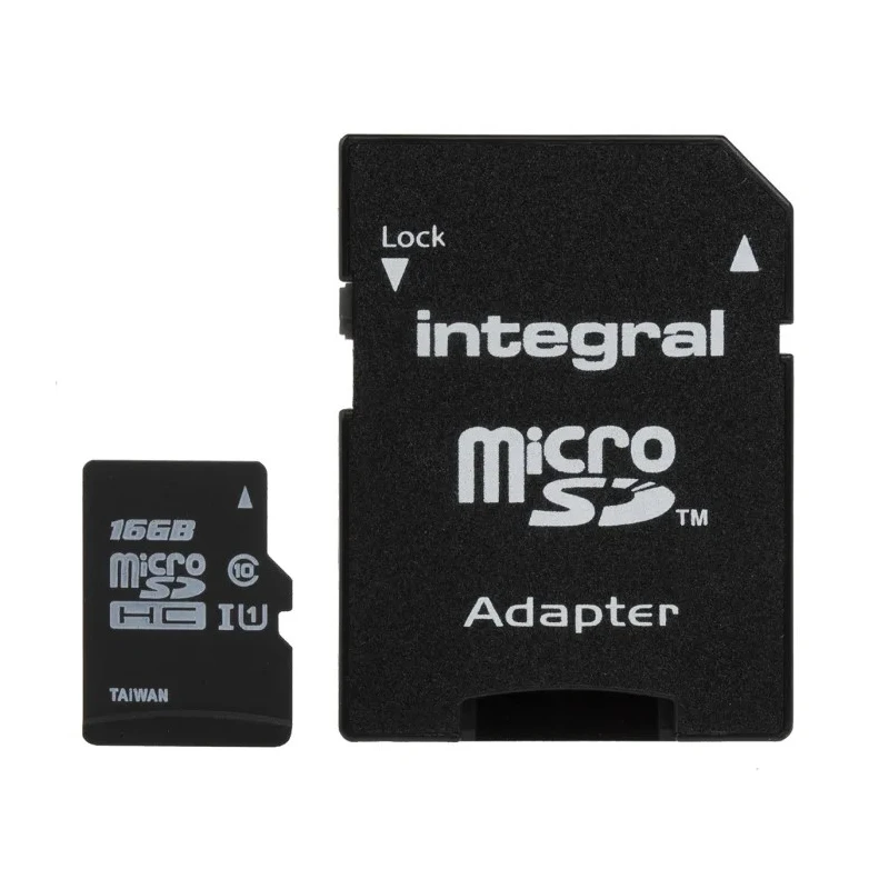 Integral Memory 16 GB MicroSDHC microSD Card Class 10 UHS 1 U1 INMSDH16G10-90UNI