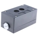 Schneider Electric Black Plastic Harmony Push Button Enclosure 2 Hole 22 mm Diameter XALG02