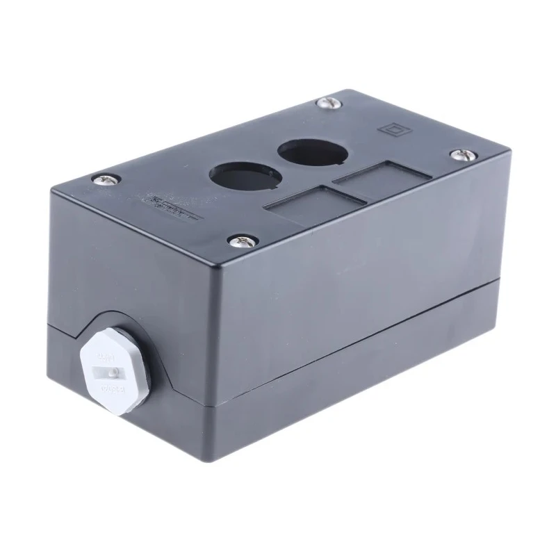 Schneider Electric Black Plastic Harmony Push Button Enclosure 2 Hole 22 mm Diameter XALG02