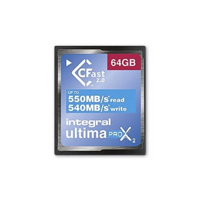 Integral Memory Compact Flash Card 64GB, Read Speed 550MB/s Write Speed 540MB/s INCFA64G-550/540