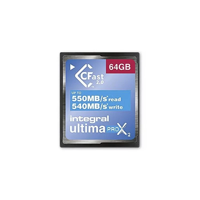 Integral Memory Compact Flash Card 64GB, Read Speed 550MB/s Write Speed 540MB/s INCFA64G-550/540