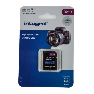 Integral Memory 32 GB SDHC SD Card Class 10 UHS 1 U1 INSDH32G-100V10