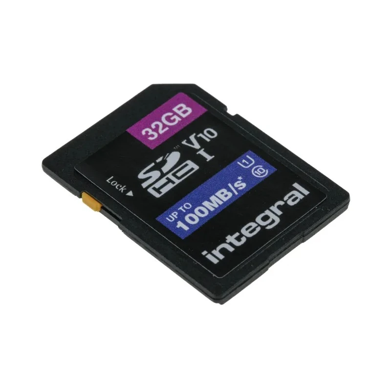 Integral Memory 32 GB SDHC SD Card Class 10 UHS 1 U1 INSDH32G-100V10