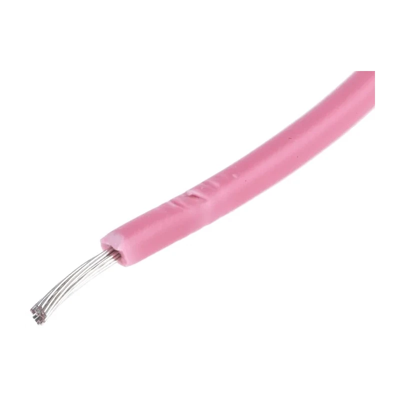 RS PRO Pink Hook Up Wire, 22 AWG, 16/0.2 mm Core Strands, 100 m Length, Polyvinyl Chloride Jacket, 105°C Max 180-5920