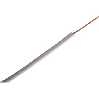 RS PRO White Hook Up Wire, 22 AWG, 16/0.2 mm Core Strands, 0.2 mm Strand Size, 100 m Length, Polyvinyl Chloride 180-5918