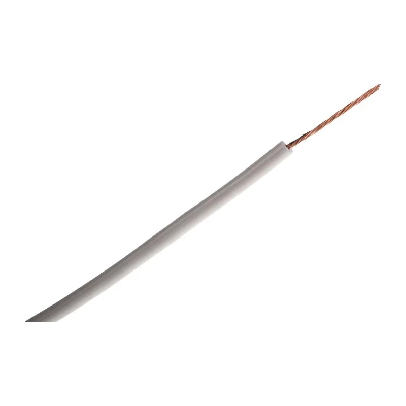 RS PRO White Hook Up Wire, 22 AWG, 16/0.2 mm Core Strands, 0.2 mm Strand Size, 100 m Length, Polyvinyl Chloride 180-5918