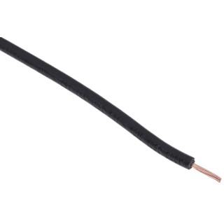 RS PRO Black Hook Up Wire 20 AWG, 24x0.2 mm Core Strands, 100 m Length, Flame Retardant, CPE ETFE Ethylene 180-5921