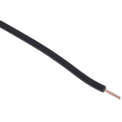 RS PRO Black Hook Up Wire 20 AWG, 24x0.2 mm Core Strands, 100 m Length, Flame Retardant, CPE ETFE Ethylene 180-5921