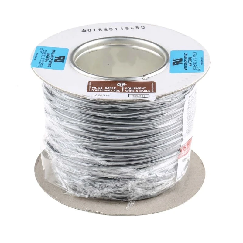 RS PRO Grey Hook Up Wire 20 AWG 24/0.2 mm Core Strands 100 m Polyvinyl Chloride 180-5924