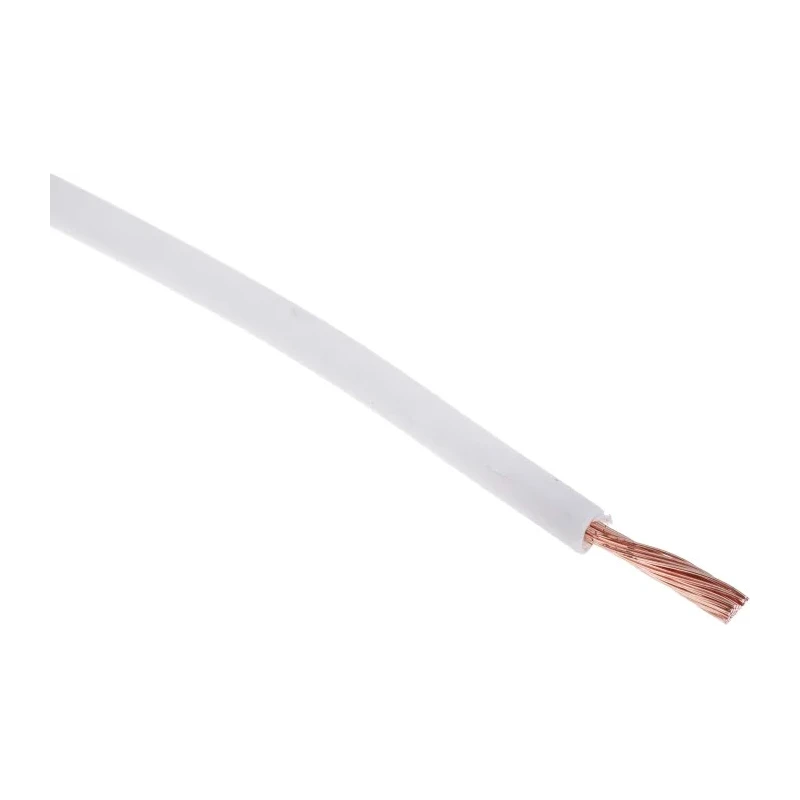 RS PRO White Hook Up Wire 16 AWG 30/0.25 mm Copper Conductor Flame Retardant 105°C 100 m 180-5948