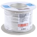 RS PRO White Hook Up Wire 16 AWG 30/0.25 mm Copper Conductor Flame Retardant 105°C 100 m 180-5948