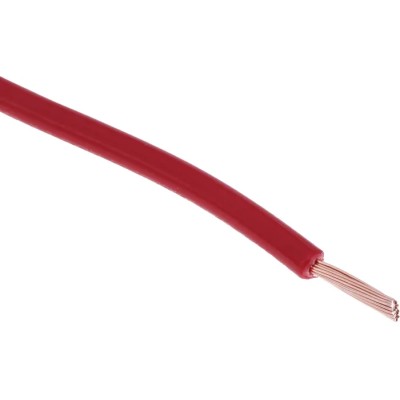 RS PRO Red Hook Up Wire 16 AWG 30x0.25 mm Core Strands 100 m Polyvinyl Chloride Insulation 180-5950