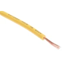 RS PRO Yellow Hook Up Wire, 16 AWG, 30/0.25 mm Copper Strands, 100 m Length, Polyvinyl Chloride Tri-Rated Cable 180-5951
