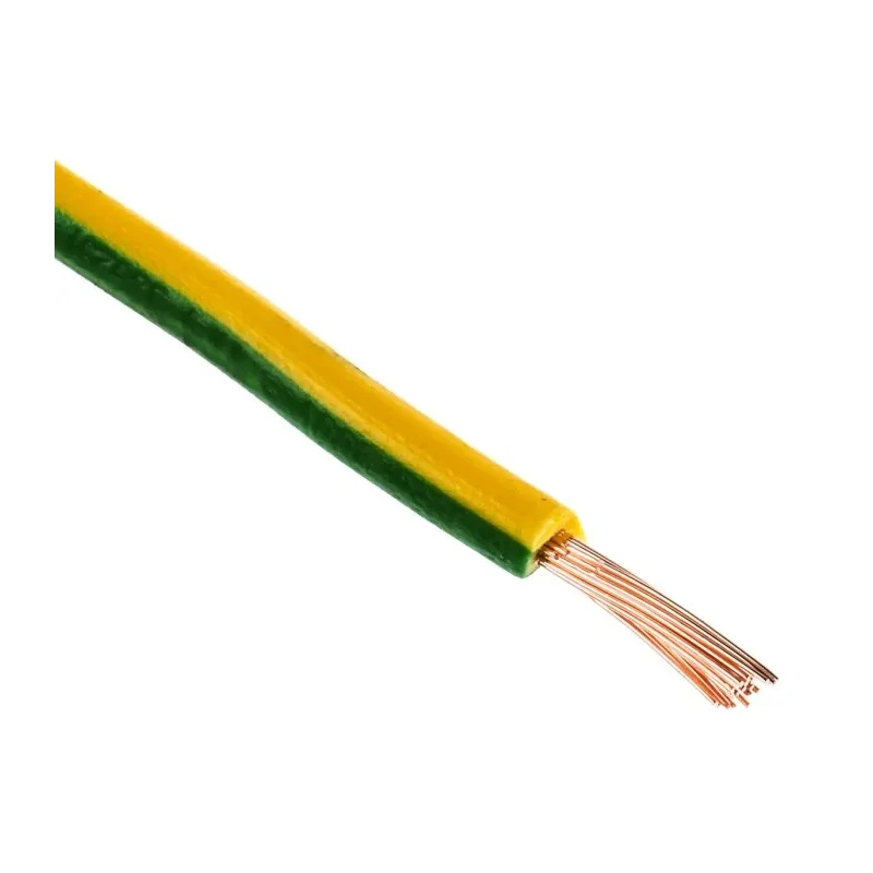 RS PRO Green Yellow Hook Up Wire 16 AWG 30 x 0.25 mm Core Strands 100 m 180-5955