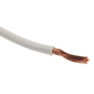 RS PRO White Hook Up Wire 14 AWG, 50 x 0.25 mm Strands, 100 m Length, Flame Retardant Polyvinyl Chloride Jacket 180-5954