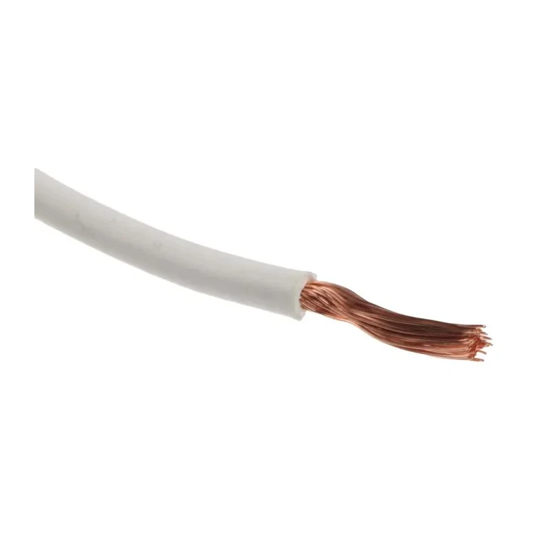 RS PRO White Hook Up Wire 14 AWG, 50 x 0.25 mm Strands, 100 m Length, Flame Retardant Polyvinyl Chloride Jacket 180-5954