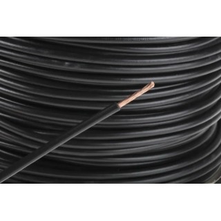RS PRO Black Hook Up Wire, 14 AWG, 50/0.25 mm Core Strands, 100 m Length, Polyvinyl Chloride Insulation 180-5956