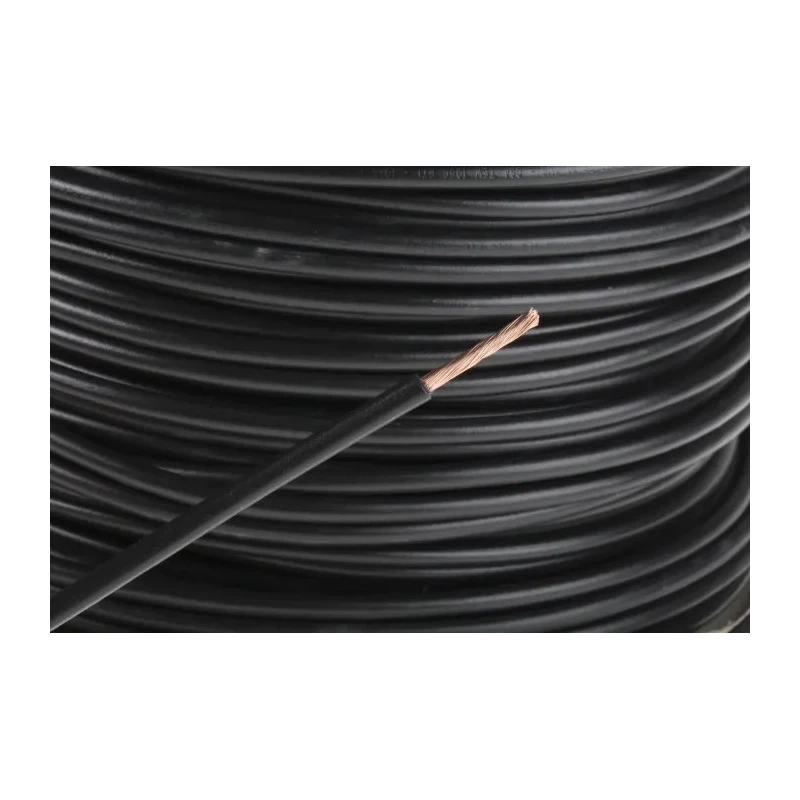RS PRO Black Hook Up Wire, 14 AWG, 50/0.25 mm Core Strands, 100 m Length, Polyvinyl Chloride Insulation 180-5956