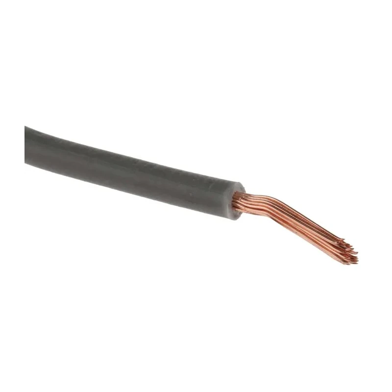 RS PRO Grey Hook Up Wire 16 AWG, 30/0.25 mm Core Strands, 100 m, Flame Retardant, 105°C Maximum Operating 180-5953
