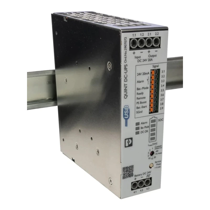 Phoenix Contact Uninterruptible Power Supply QUINT4 738W 18V DC, 30V DC Input DIN Rail UPS 2907072
