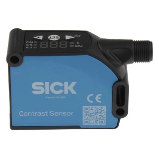 SICK Contrast Sensor RGB LED 13 mm Maximum Detection Push Pull Output 100 mA IO-Link V1.1 IP67 Panel Mount KTS-WB9114115AZZZZ